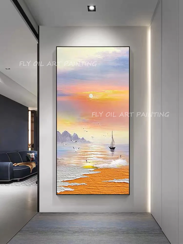 Sunset Boat 100% Handpainted Abstract scenery simple landscape large size beautiful hand-painted oil painting
Sunset Boat 100% Handpainted Abstract scenery simple landscape large size beautiful hand-painted oil painting