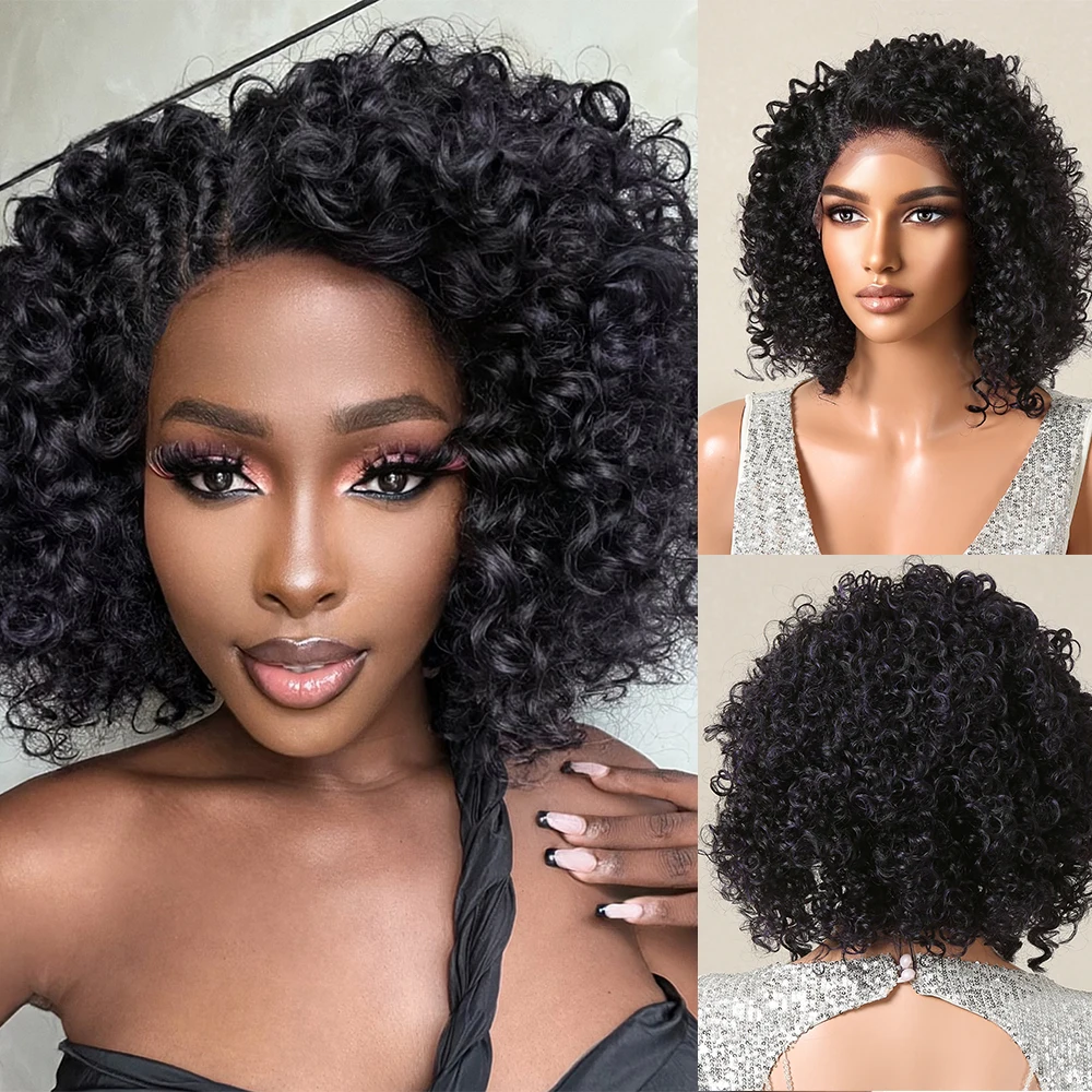 Kinky Curly Lace Front Wigs Black Afro Synthetic Wig for Women Short Water Wave Lace Hair Daily Cosplay Heat Resistant Fake Hair
Kinky Curly Lace Front Wigs Black Afro Synthetic Wig for Women Short Water Wave Lace Hair Daily Cosplay Heat Resistant Fake Hair