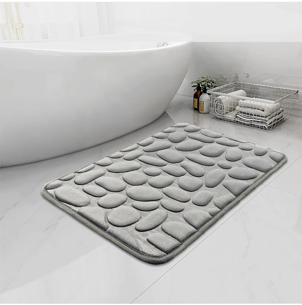 Rug Non-slip Absorb Bathroom Mat Shower Room Bathtub Side Cobblestone Embossed Carpet Memory Foam Pad Home Decor 40*60/50*80cm
Rug Non-slip Absorb Bathroom Mat Shower Room Bathtub Side Cobblestone Embossed Carpet Memory Foam Pad Home Decor 40*60/50*80cm