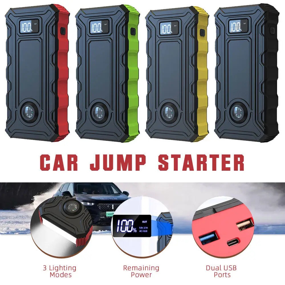 29800mah Jump Starter Power Bank 1000A 12V Portable Car Battery Starter Emergency AUTO Booster Starting Device Jump Start
29800mah Jump Starter Power Bank 1000A 12V Portable Car Battery Starter Emergency AUTO Booster Starting Device Jump Start