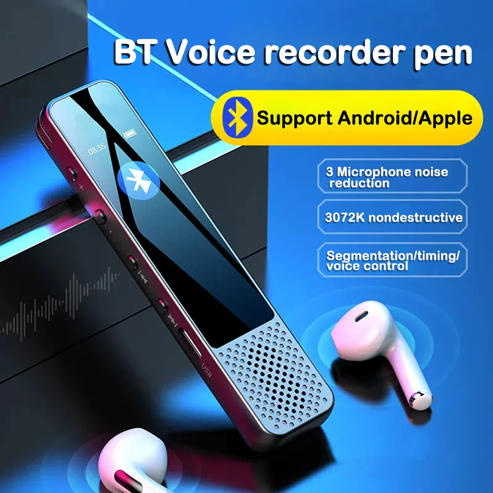 16/32GB Digital Voice Recorder Audio Recorder MP3 Player Intelligent Noise Reduction Voice-controlled Recording Pen with Mic
16/32GB Digital Voice Recorder Audio Recorder MP3 Player Intelligent Noise Reduction Voice-controlled Recording Pen with Mic