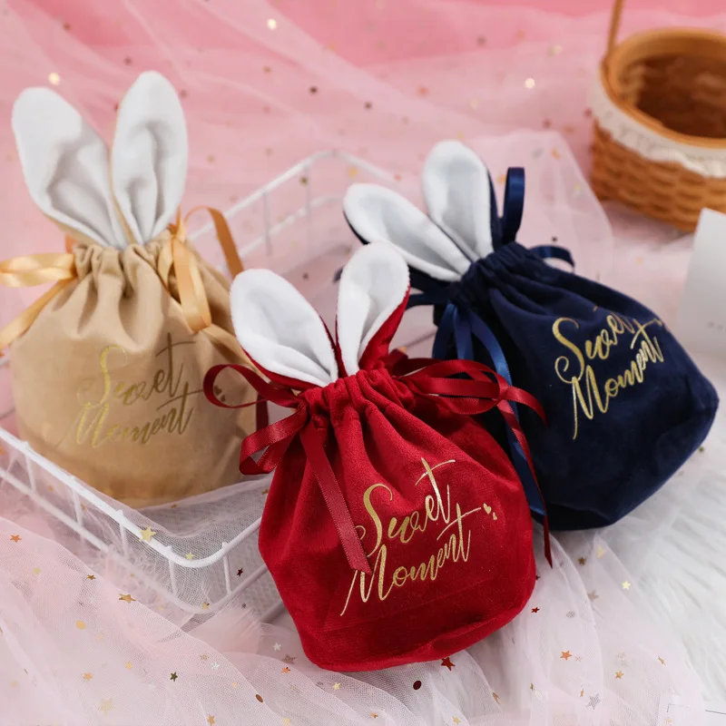 20 Pcs/Lot Creative Rabbit Ear Velvet Wedding Candy Bag Multicolor Optional Festive Small Gift Drawstring Flannel Packaging Bag
20 Pcs/Lot Creative Rabbit Ear Velvet Wedding Candy Bag Multicolor Optional Festive Small Gift Drawstring Flannel Packaging Bag