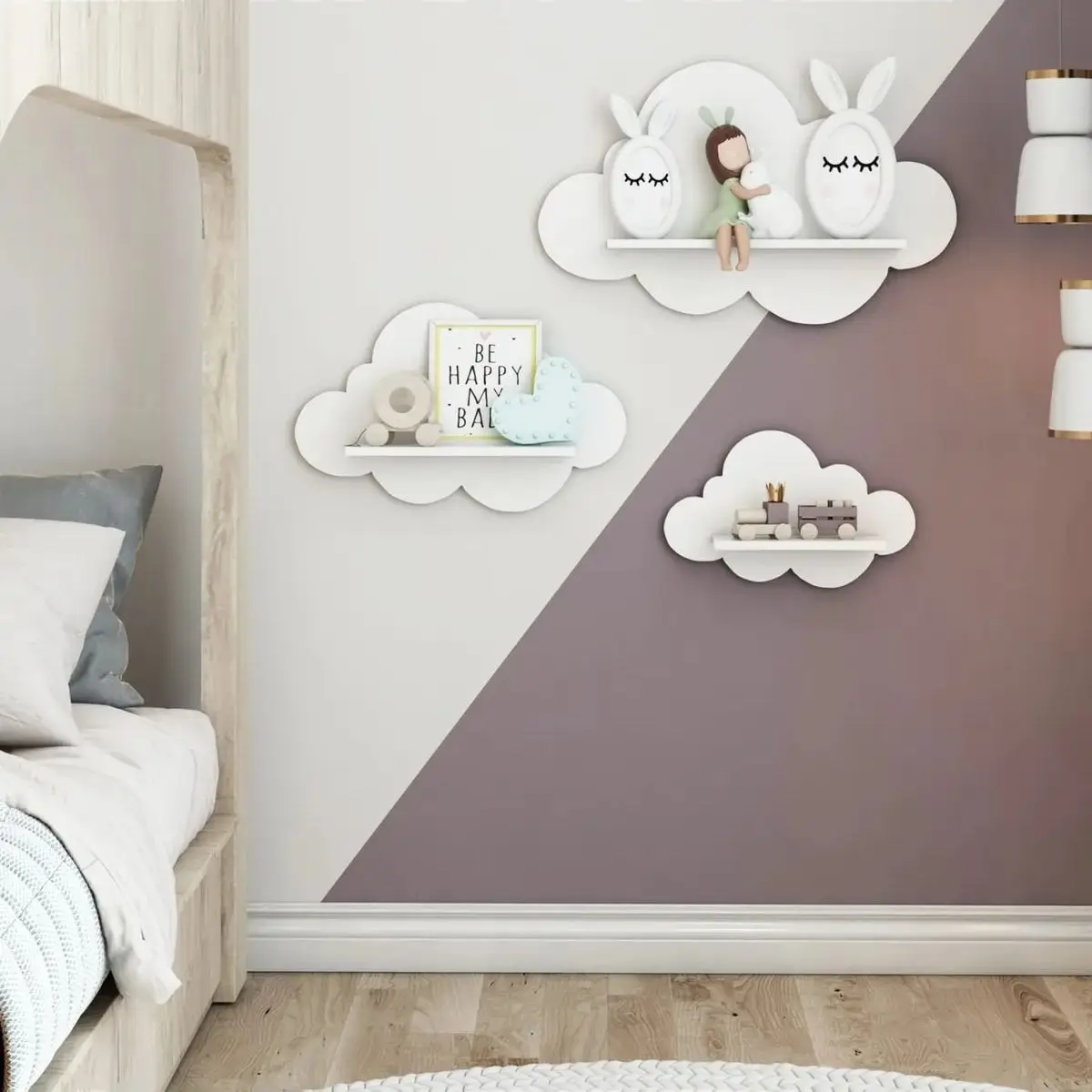 Decorative 3 Pieces Wall Shelf Cloud Design White Bookshelf Accessory Holder Kids Room Bedroom Decoration
Decorative 3 Pieces Wall Shelf Cloud Design White Bookshelf Accessory Holder Kids Room Bedroom Decoration