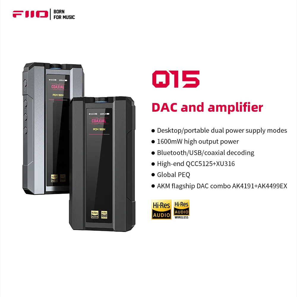 Усилитель для наушников FiiO Q15, Bluetooth 5,1, Hi-Fi, плеер, декодер MQA, USB DAC M мм PCM768 DSD512, коаксиальный/USB
Усилитель для наушников FiiO Q15, Bluetooth 5,1, Hi-Fi, плеер, декодер MQA, USB DAC M мм PCM768 DSD512, коаксиальный/USB