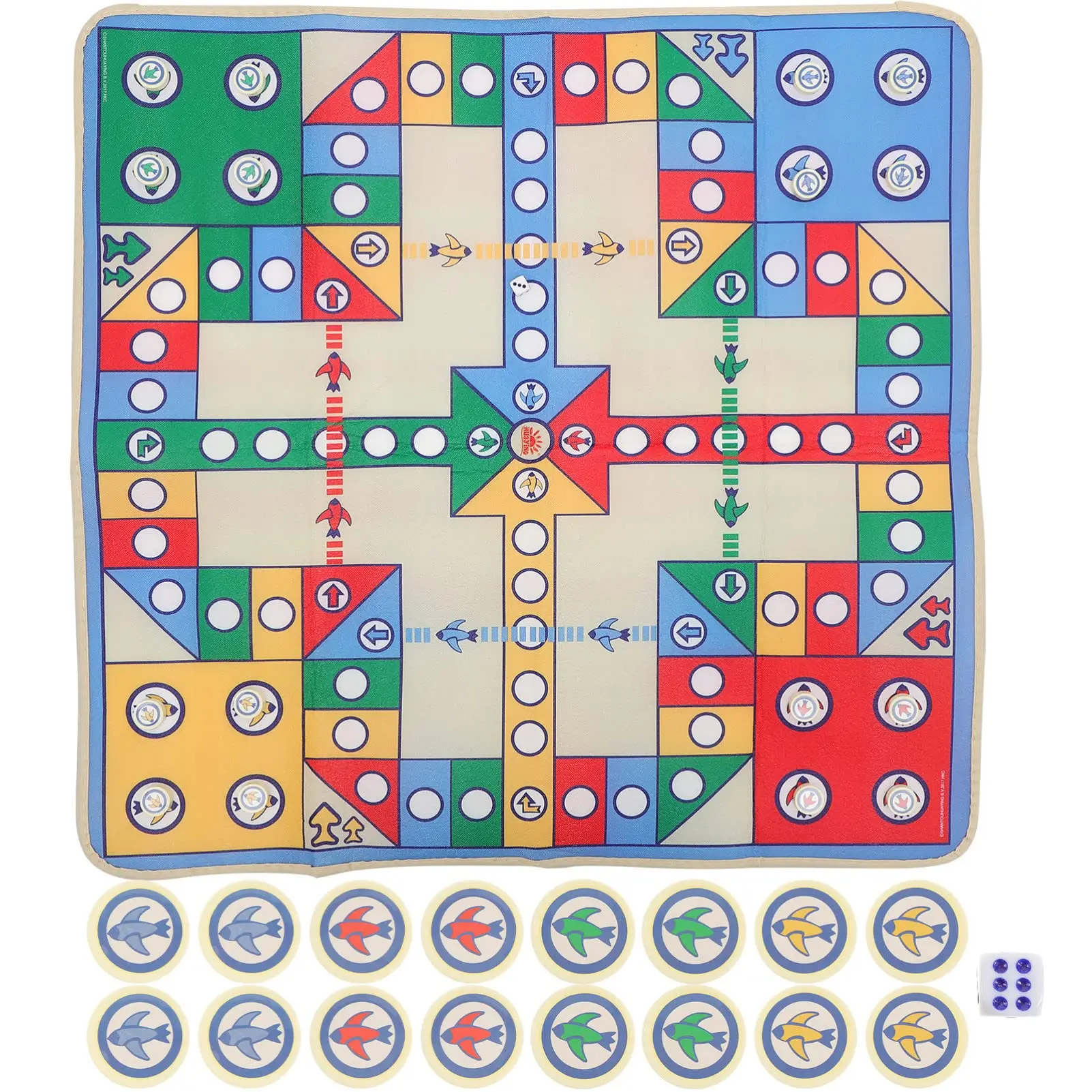 Flying Chess Carpet: Colorful, Safe Rug & Cushion Combo with Plastic Pieces for Interactive Family Board Games 90*90cm
Flying Chess Carpet: Colorful, Safe Rug & Cushion Combo with Plastic Pieces for Interactive Family Board Games 90*90cm