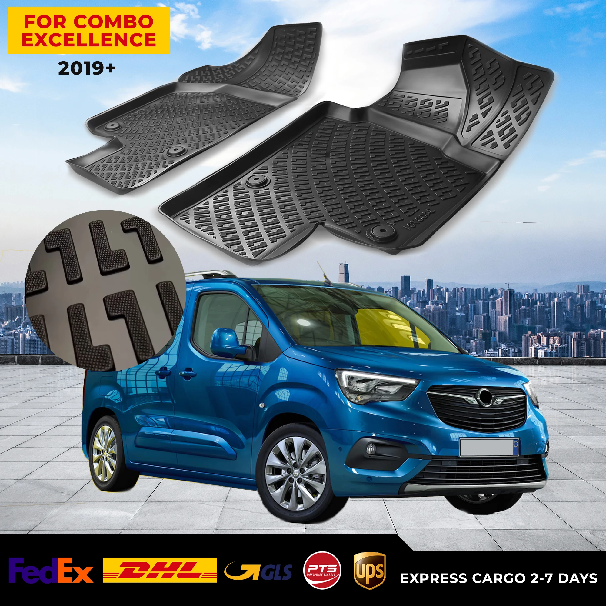 3D Car Floor Liner For Vauxhall Opel Combo Excellence 19-21 Waterproof Special Foot Pad Fully Surrounded Mat Accessories Nonslip
3D Car Floor Liner For Vauxhall Opel Combo Excellence 19-21 Waterproof Special Foot Pad Fully Surrounded Mat Accessories Nonslip