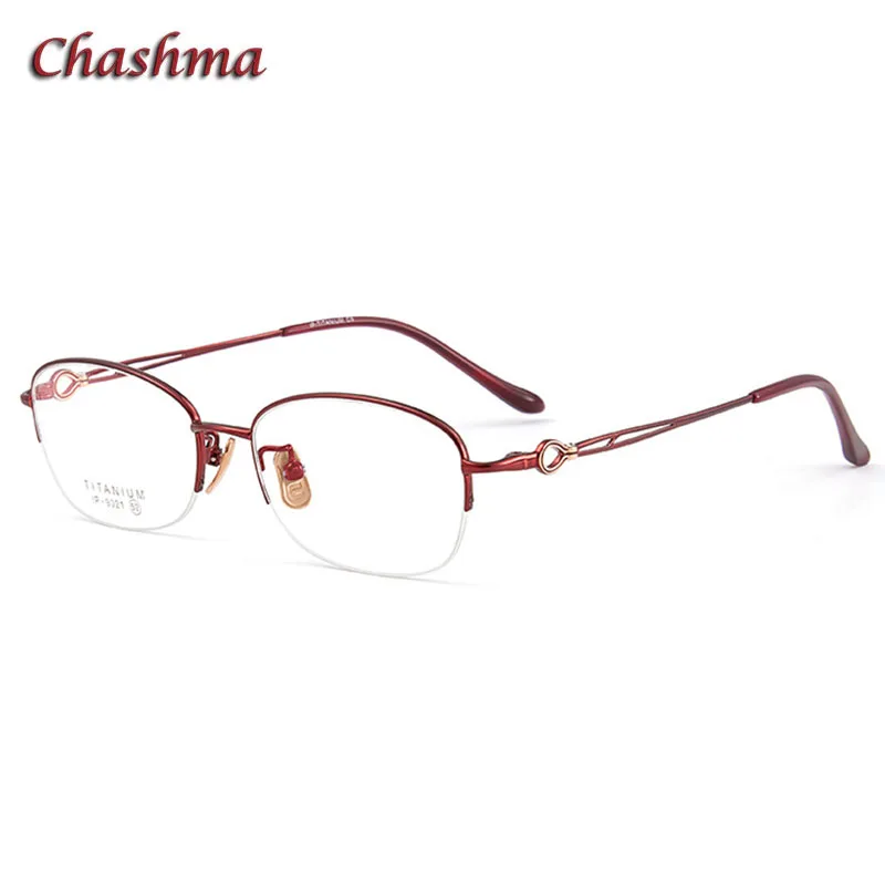 Chashma Woman Titanium Elegant Design Prescription Glasses Half Frame Optical Female Lightweight 8g Flexible Eyewear Spectacles
Chashma Woman Titanium Elegant Design Prescription Glasses Half Frame Optical Female Lightweight 8g Flexible Eyewear Spectacles