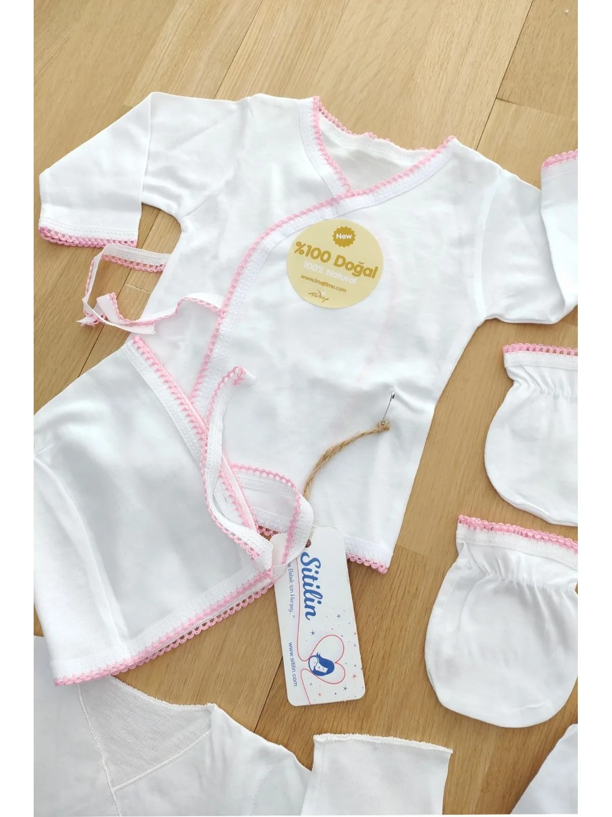 

Girls Boys Baby Unisex 5 Piece Newborn Hospital Output Zıbın Seti 0-3 Month New Season Cotton