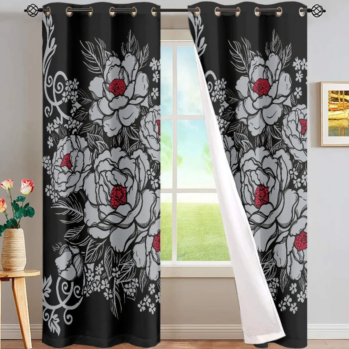 Print On Demand 3D Curtain Gothic Rose Romantic Printed Curtains For Living Room Bedroom Red and white Cortinas Hotel Drapes
Print On Demand 3D Curtain Gothic Rose Romantic Printed Curtains For Living Room Bedroom Red and white Cortinas Hotel Drapes