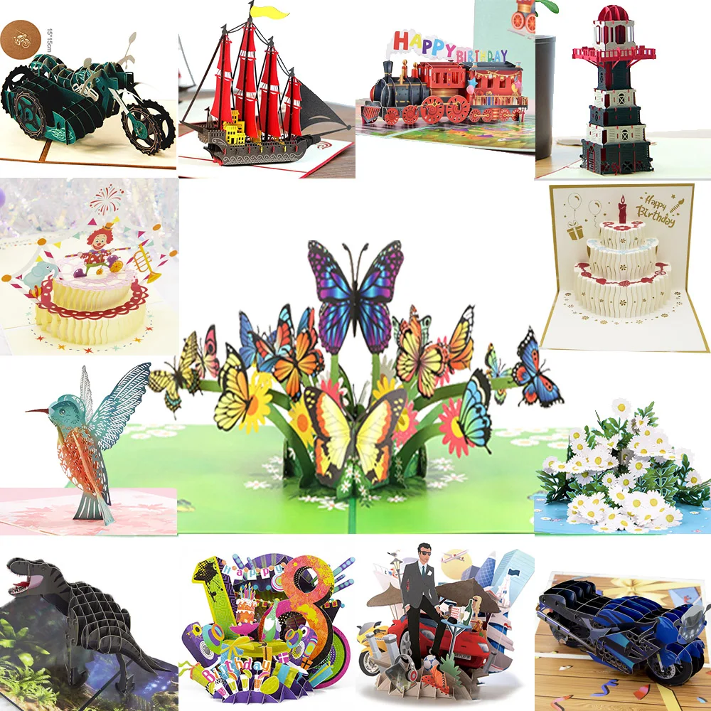 3D Pop UP Happy Birthday Greeting Invitation Cards Laser Cut Boy Girl Kids Gift Card Thank You Cards Vehicle Miniatures Postcard
3D Pop UP Happy Birthday Greeting Invitation Cards Laser Cut Boy Girl Kids Gift Card Thank You Cards Vehicle Miniatures Postcard