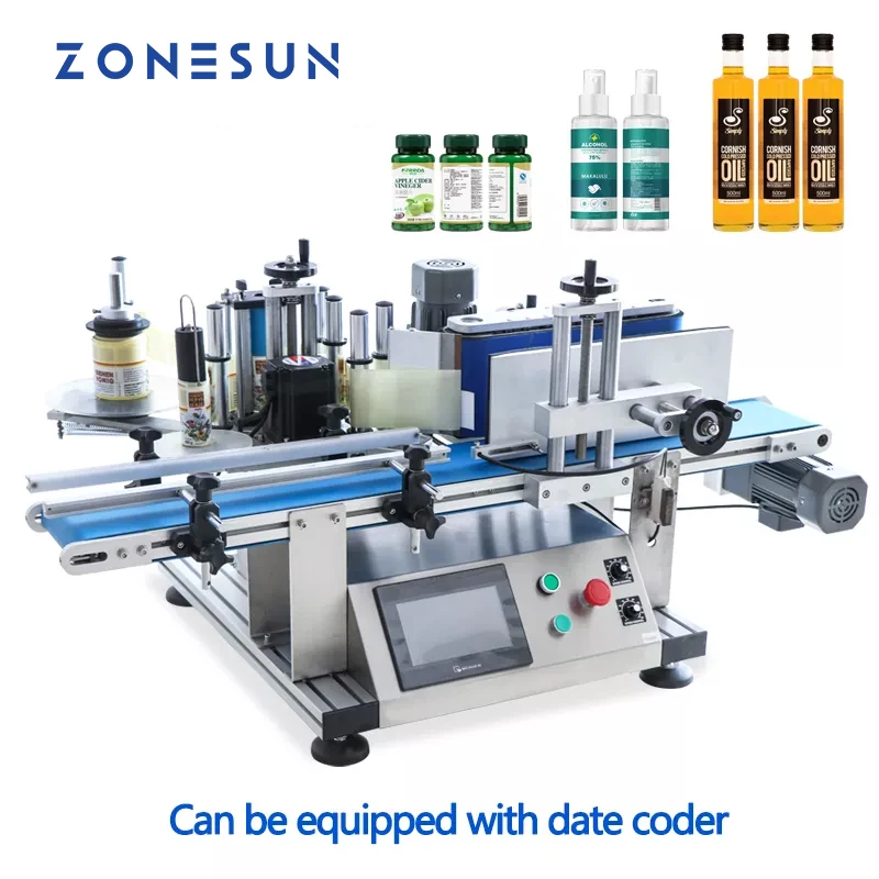 ZONESUN Automatic Table Desktop Round PET Bottle Sticker Applicator Labeling Machine Date Coder Printer Packaging Labels
ZONESUN Automatic Table Desktop Round PET Bottle Sticker Applicator Labeling Machine Date Coder Printer Packaging Labels