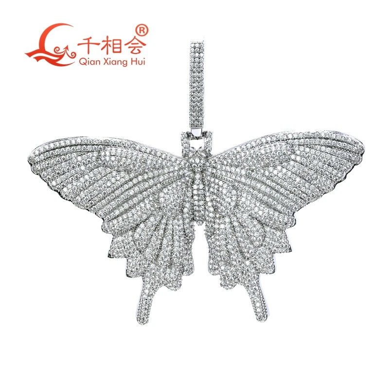 Big size butterfly pendant full of D VVS white moissanite 925 Sterling Silver hip hop Engagement datting gift fine jewelry
Big size butterfly pendant full of D VVS white moissanite 925 Sterling Silver hip hop Engagement datting gift fine jewelry