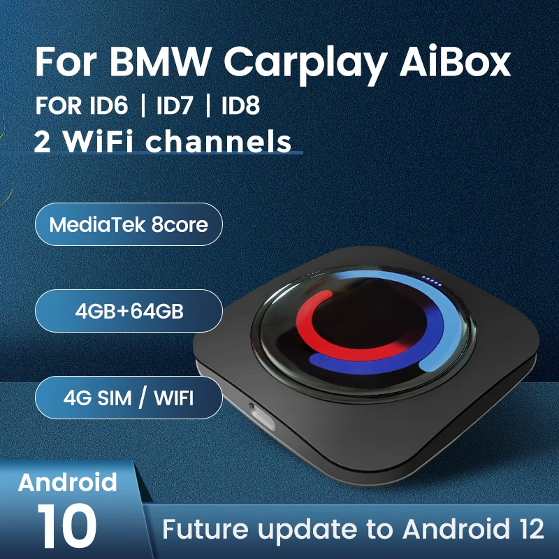 

2024 Android AI BOX System Wireless Carplay BOX For BMW ID6 ID7 ID8 4G LTE WIFI GPS Navigation Car Multimedia Player TV 4+64G