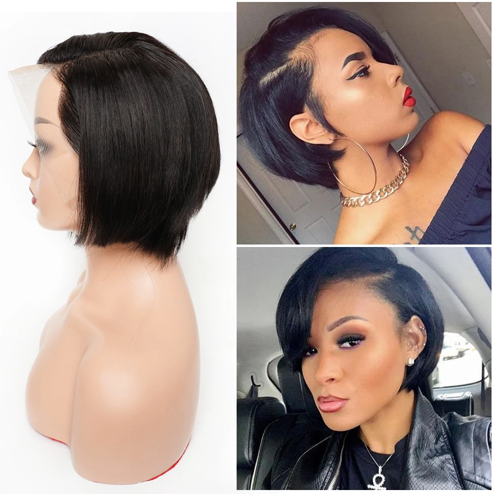 13x4 Short Bob Pixie Cut Wig Lace Frontal Straight Human Hair Wigs For Women Preplucked Brazilian Hair Pixie Cut Wig
13x4 Short Bob Pixie Cut Wig Lace Frontal Straight Human Hair Wigs For Women Preplucked Brazilian Hair Pixie Cut Wig