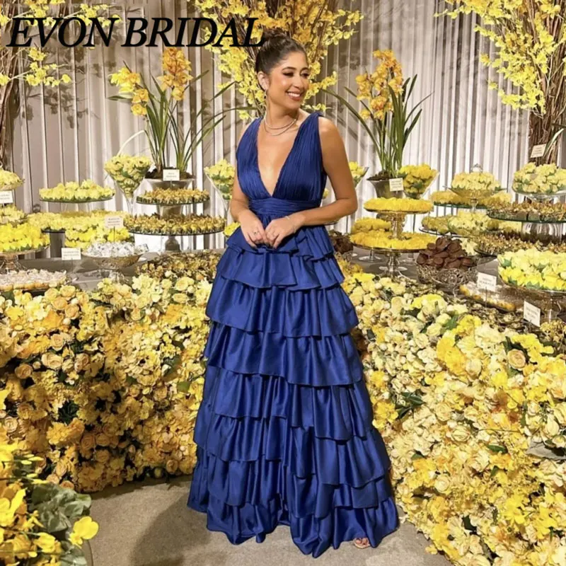 EVON BRIDAL A-Line Satin Evening Dress Spaghetti Straps Sleeveless V-Neck Party Prom Gowns Tiered Custom Made Vestidos De Fiesta
EVON BRIDAL A-Line Satin Evening Dress Spaghetti Straps Sleeveless V-Neck Party Prom Gowns Tiered Custom Made Vestidos De Fiesta