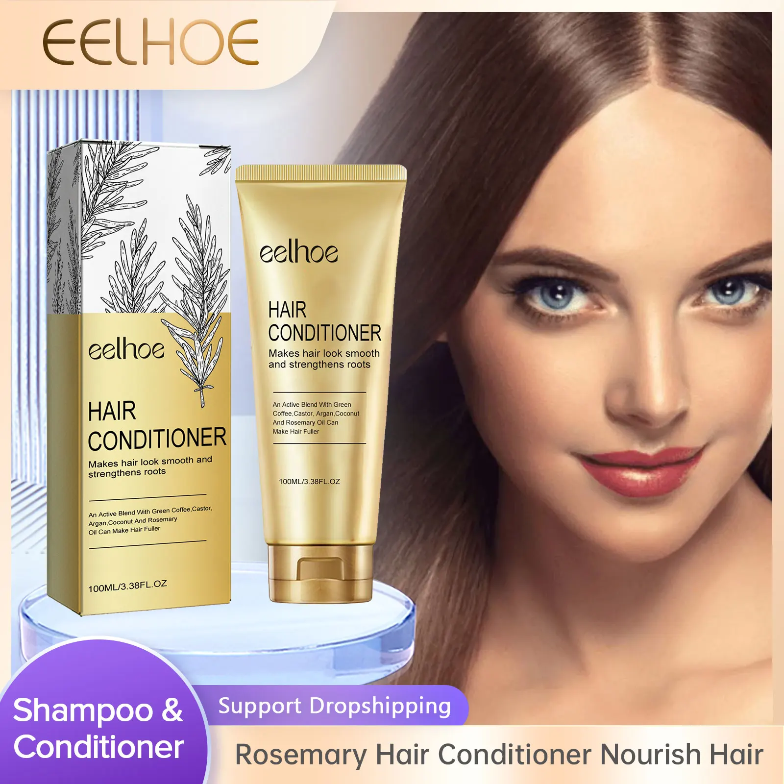 EELHOE Rosemary Hair Conditioner Repair Damaged Hair Dry Treatment Deep Moisturizing Hair Hydrating Cream Leave in Conditioner
EELHOE Rosemary Hair Conditioner Repair Damaged Hair Dry Treatment Deep Moisturizing Hair Hydrating Cream Leave in Conditioner