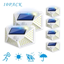 Solar LED Light Outdoor 10 Pack 100 LED/3 Modes 270° Wide Angle Motion Sensor Lamp Security Wireless IP65 Waterproof Wall Lights Solar LED Light Outdoor 10 Pack 100 LED/3 Modes 270° Wide Angle Motion Sensor Lamp Security Wireless IP65 Waterproof Wall Lights