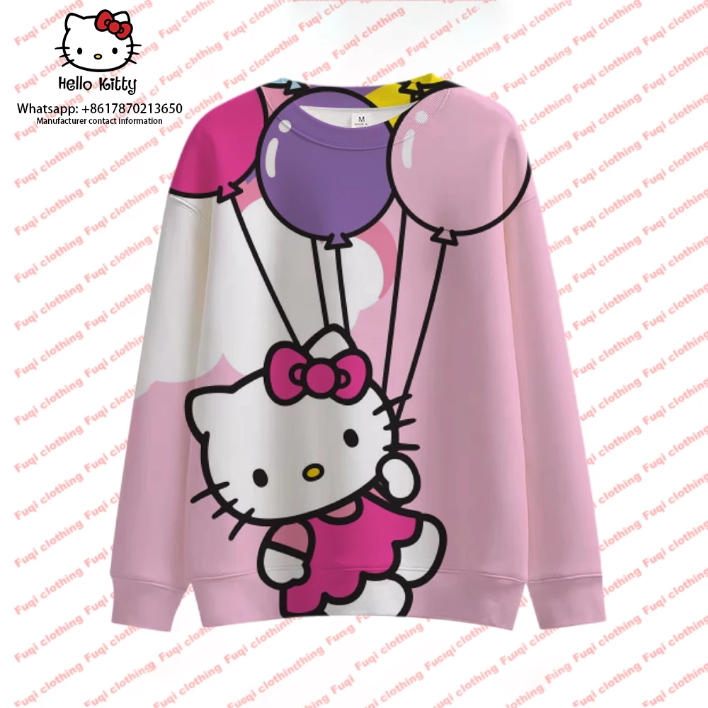 Original Hello Kitty Hoodie Female Autumn Cartoon Student Pullover Round Neck Loose Sweater Girlfriend Dress Pink Top
Original Hello Kitty Hoodie Female Autumn Cartoon Student Pullover Round Neck Loose Sweater Girlfriend Dress Pink Top