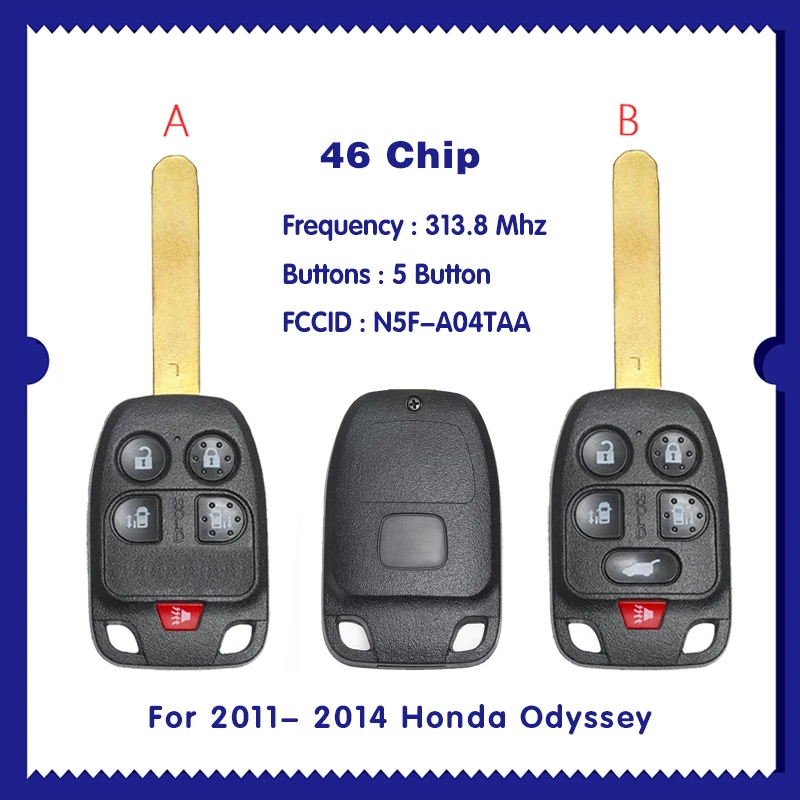 Для 2011- 2014 Honda Odyssey дистанционный ключ 5 / 6 кнопочный 313,8 MHz ID46 FCC: фонарь CN003140
Для 2011- 2014 Honda Odyssey дистанционный ключ 5 / 6 кнопочный 313,8 MHz ID46 FCC: фонарь CN003140