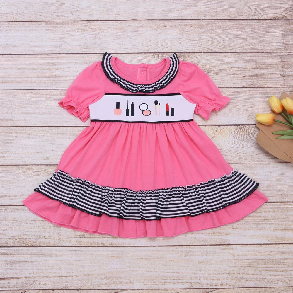 Baby Girls Dress Children One Piece Cosmetic Embroidery Cotton Clothes Child Costum Sweet Skirt T-shirt Outfits For 1-8T Babi
Baby Girls Dress Children One Piece Cosmetic Embroidery Cotton Clothes Child Costum Sweet Skirt T-shirt Outfits For 1-8T Babi