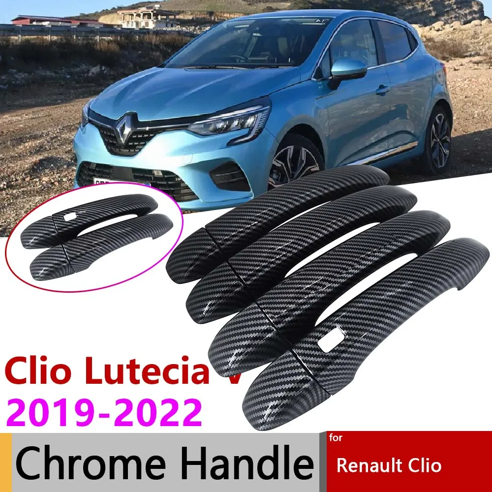 Black Carbon Fiber Exterior Door Handle Cover for Renault Clio Lutecia 5 V MK5 BF 2019 2020 2021 2022 Accessories Set Chrome
Black Carbon Fiber Exterior Door Handle Cover for Renault Clio Lutecia 5 V MK5 BF 2019 2020 2021 2022 Accessories Set Chrome