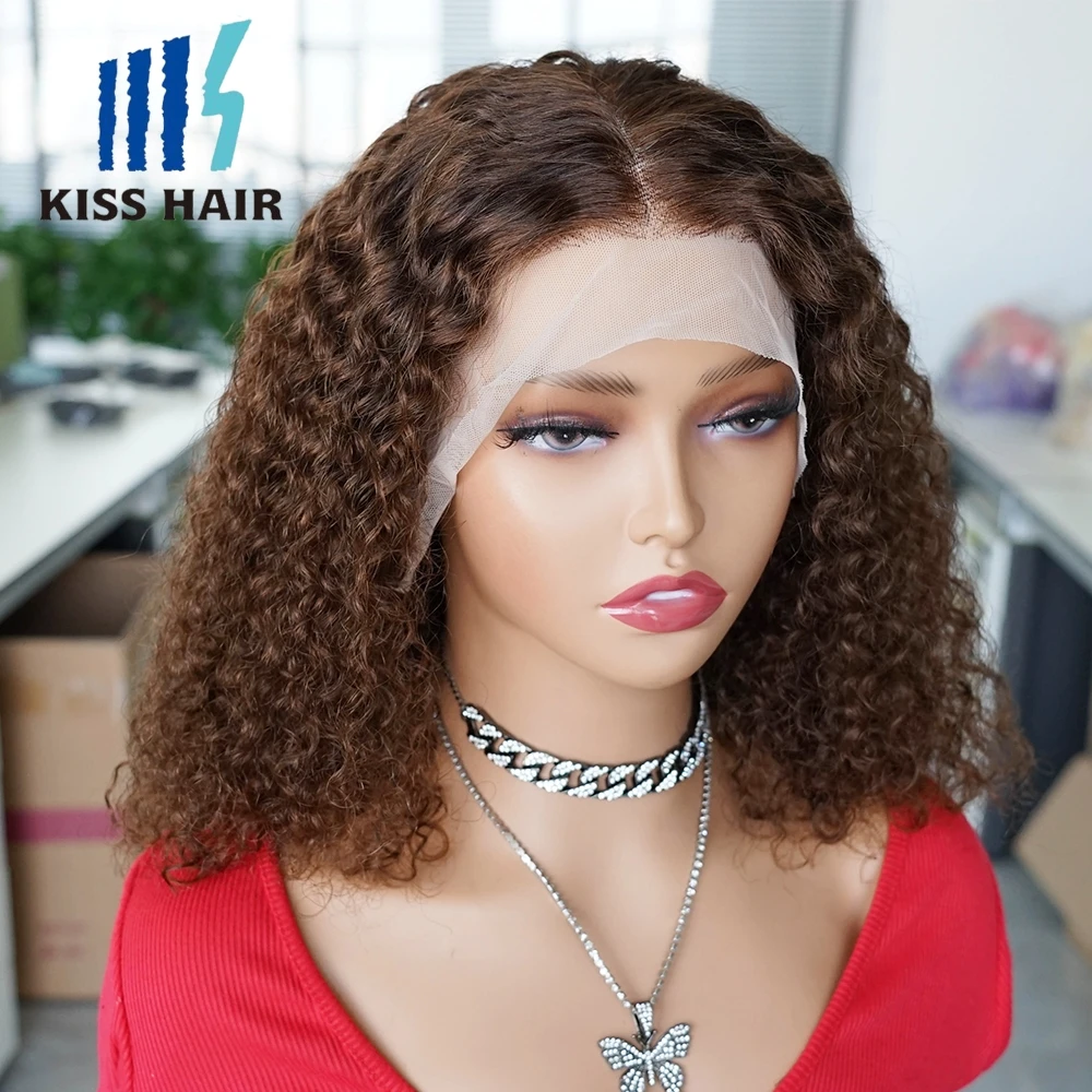 Colored #4 Wavy Bob Wig Human Hair Dark Brown Water Wave 13*4 Lace Front Wigs Chocolate Brown Closure Wig Burmese Curly KissHair
Colored #4 Wavy Bob Wig Human Hair Dark Brown Water Wave 13*4 Lace Front Wigs Chocolate Brown Closure Wig Burmese Curly KissHair
