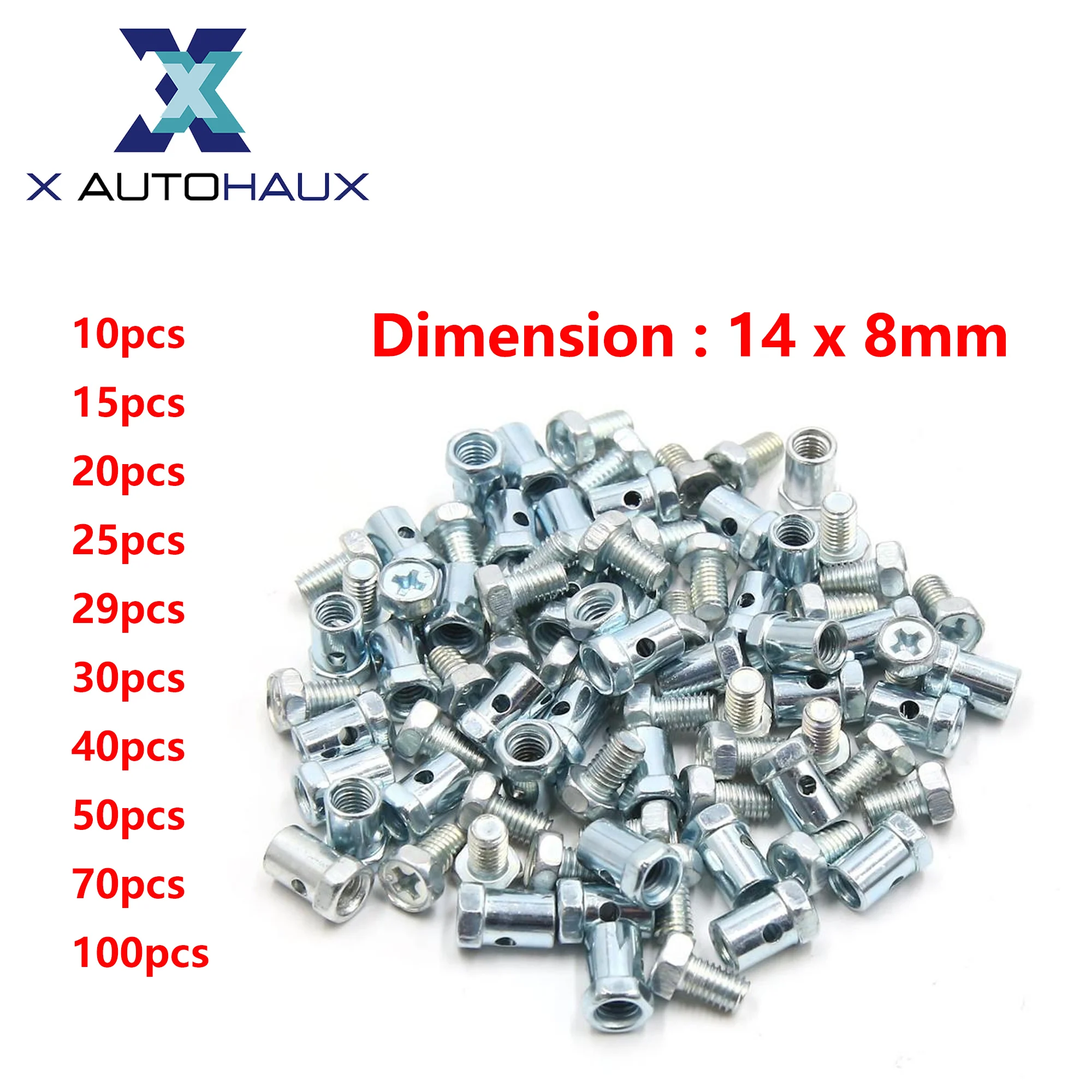 X Autohaux Universal 10/20/30/40/50/70/100pcs 5mm Dia Brake Line Cable Wire Fixed Screws Fastener For Motorcycle Accessories
X Autohaux Universal 10/20/30/40/50/70/100pcs 5mm Dia Brake Line Cable Wire Fixed Screws Fastener For Motorcycle Accessories