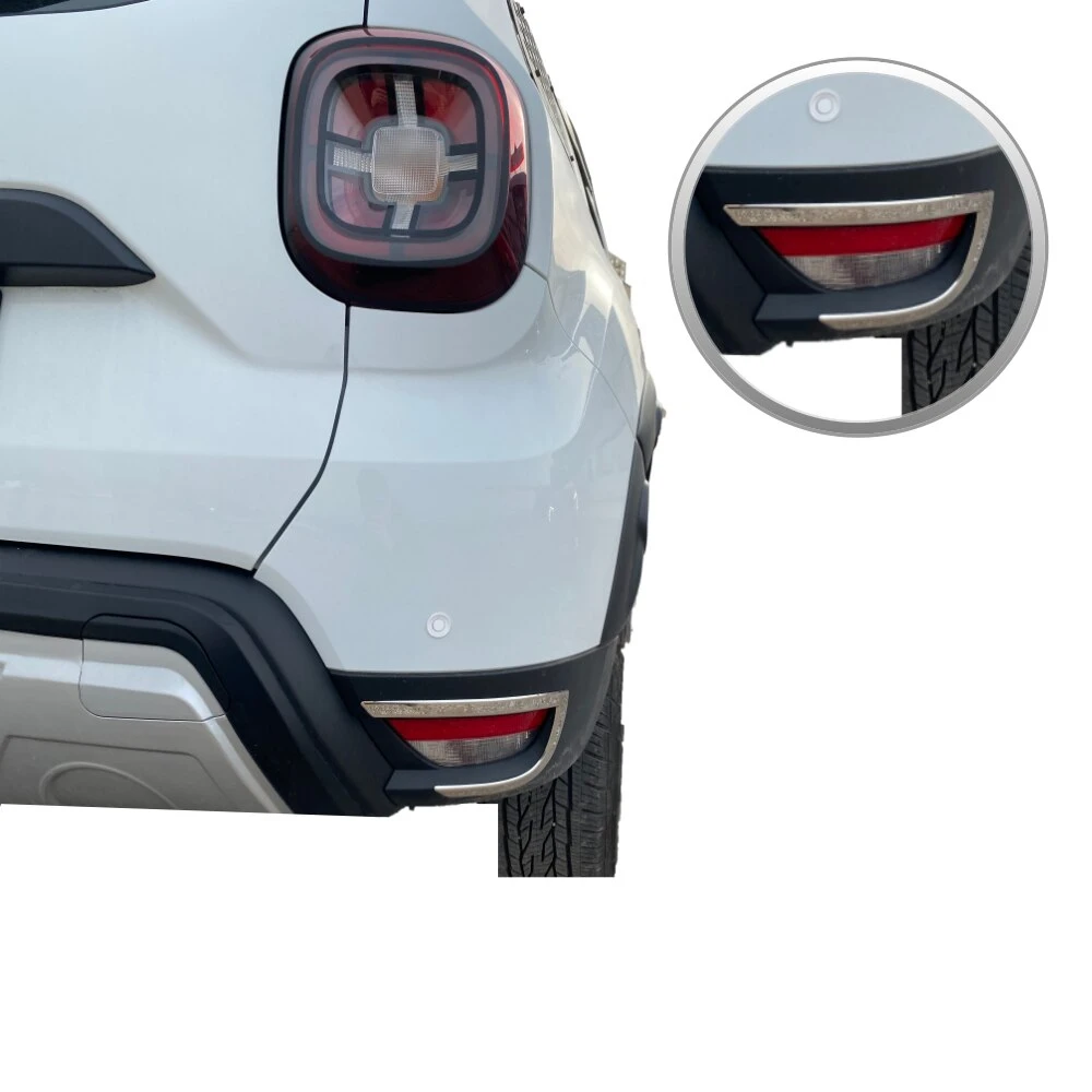 Chrome Trim for eraser exterior accessories for Renault Duster Dacia Duster reflector frame 2 PCs stainless steel 2018-2021
Chrome Trim for eraser exterior accessories for Renault Duster Dacia Duster reflector frame 2 PCs stainless steel 2018-2021
