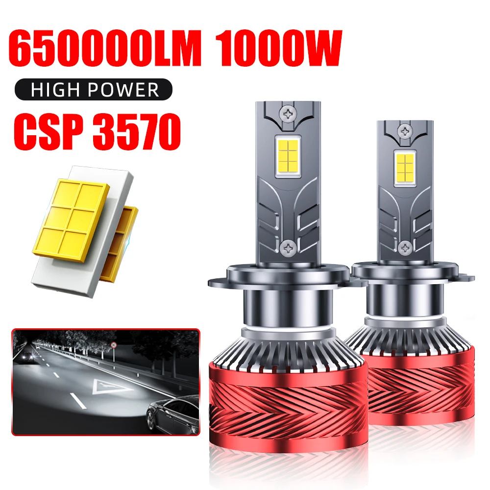 2pcs H7 H11 H4 LED Headlights 650000LM 1000W K5C Canbus H1 HB3 9005 6000K H8 HB4 9006 H9 9012 HIR2 H16 Turbo Lamp Fog Light 12V
2pcs H7 H11 H4 LED Headlights 650000LM 1000W K5C Canbus H1 HB3 9005 6000K H8 HB4 9006 H9 9012 HIR2 H16 Turbo Lamp Fog Light 12V