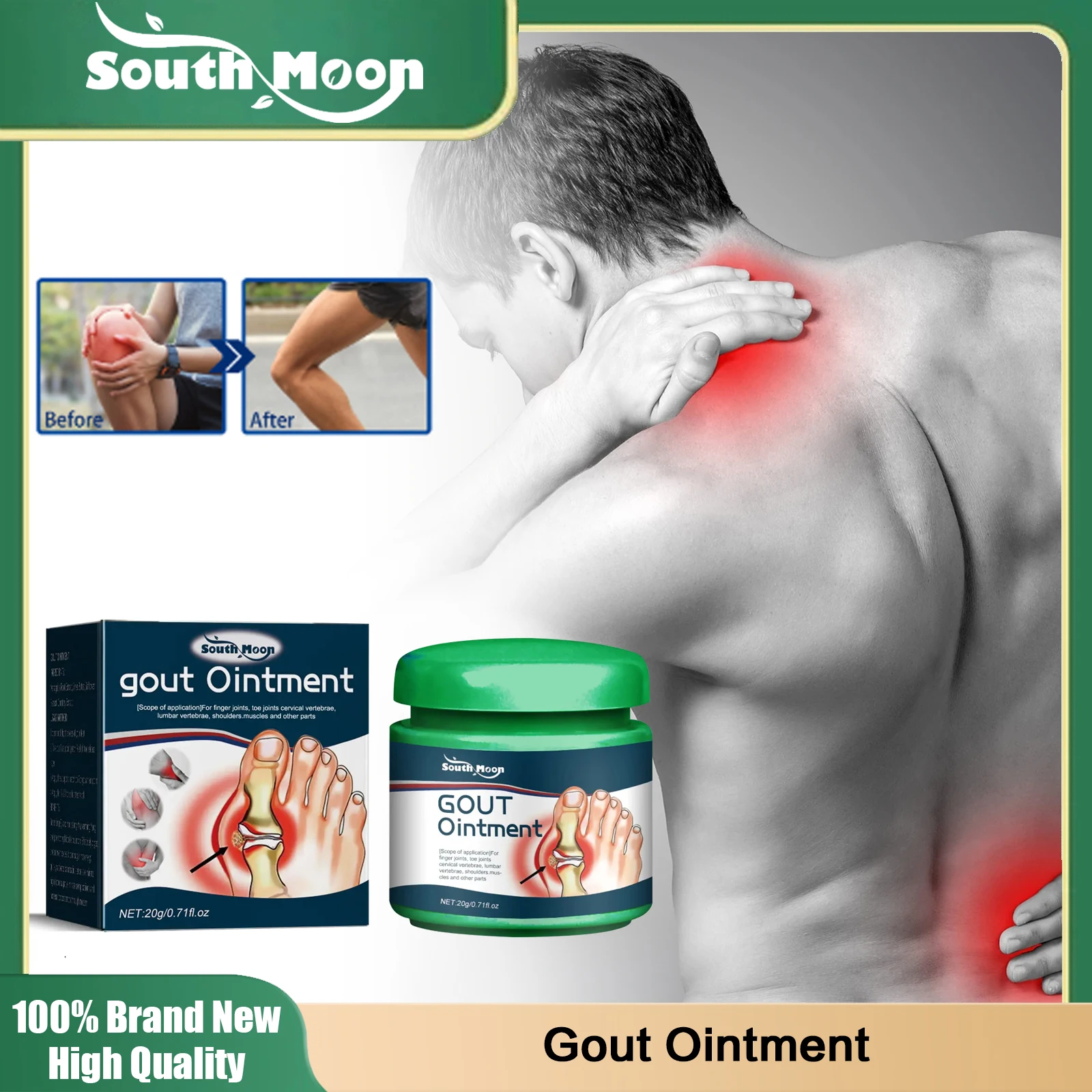 Foot Gout Treatment Cream Thumb Corrector Anti Inflammation Bunion Knee Wrist Rheumatism Arthritis Pain Swelling Relief Ointment
Foot Gout Treatment Cream Thumb Corrector Anti Inflammation Bunion Knee Wrist Rheumatism Arthritis Pain Swelling Relief Ointment