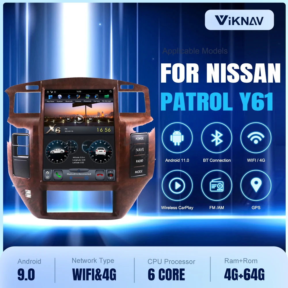 Мультимедийный плеер PX6, 12,1 дюйма, Android, для Nissan патруль Y61 2004-2019, автомобильное радио, GPS-навигация, 2Din, автомобильный стереоприемник
Мультимедийный плеер PX6, 12,1 дюйма, Android, для Nissan патруль Y61 2004-2019, автомобильное радио, GPS-навигация, 2Din, автомобильный стереоприемник
