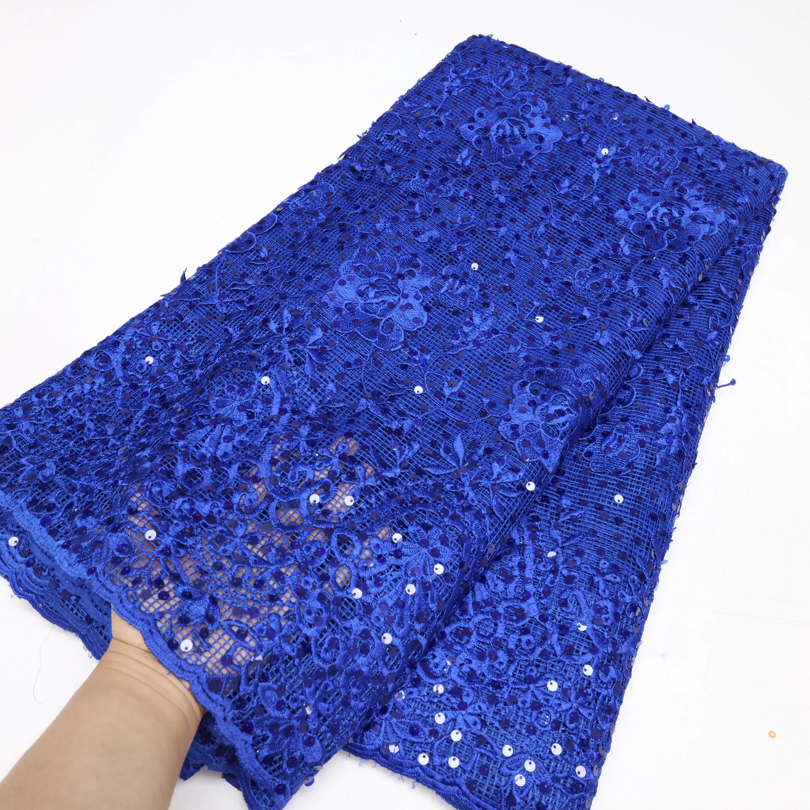 NI.AI Blue Guipure Lace African Cord Lace With Sequins 2023 High Quality Nigeria Rope Embroidery Lace Fabric For Wedding Dresses
NI.AI Blue Guipure Lace African Cord Lace With Sequins 2023 High Quality Nigeria Rope Embroidery Lace Fabric For Wedding Dresses