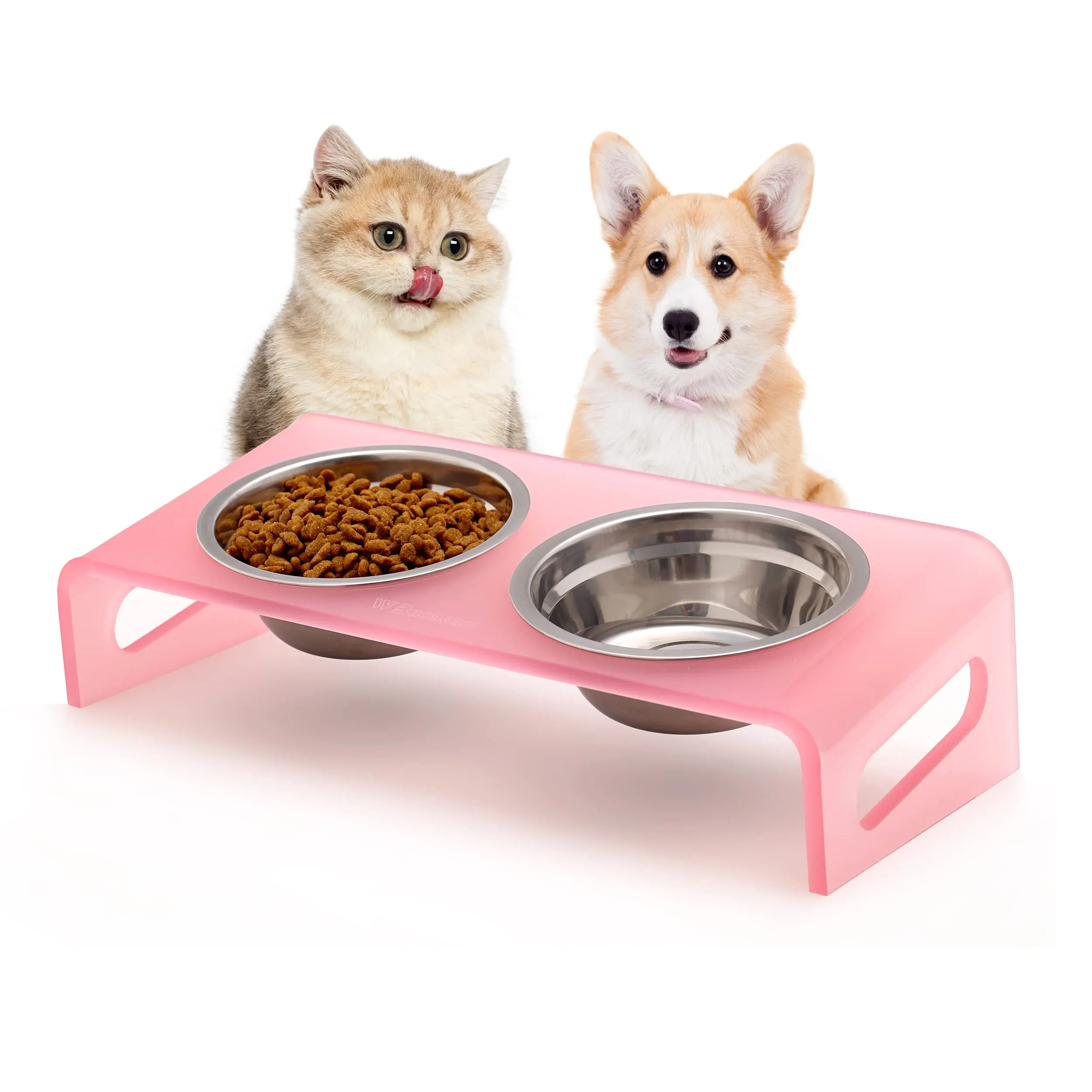 Elevated Raised Cat Bowls, Elevated 15 ° Orthopedic Bowls for Puppy or Small Dog, 2 Stainless Steel Pet Feeding Food Dishes Set
Elevated Raised Cat Bowls, Elevated 15 ° Orthopedic Bowls for Puppy or Small Dog, 2 Stainless Steel Pet Feeding Food Dishes Set