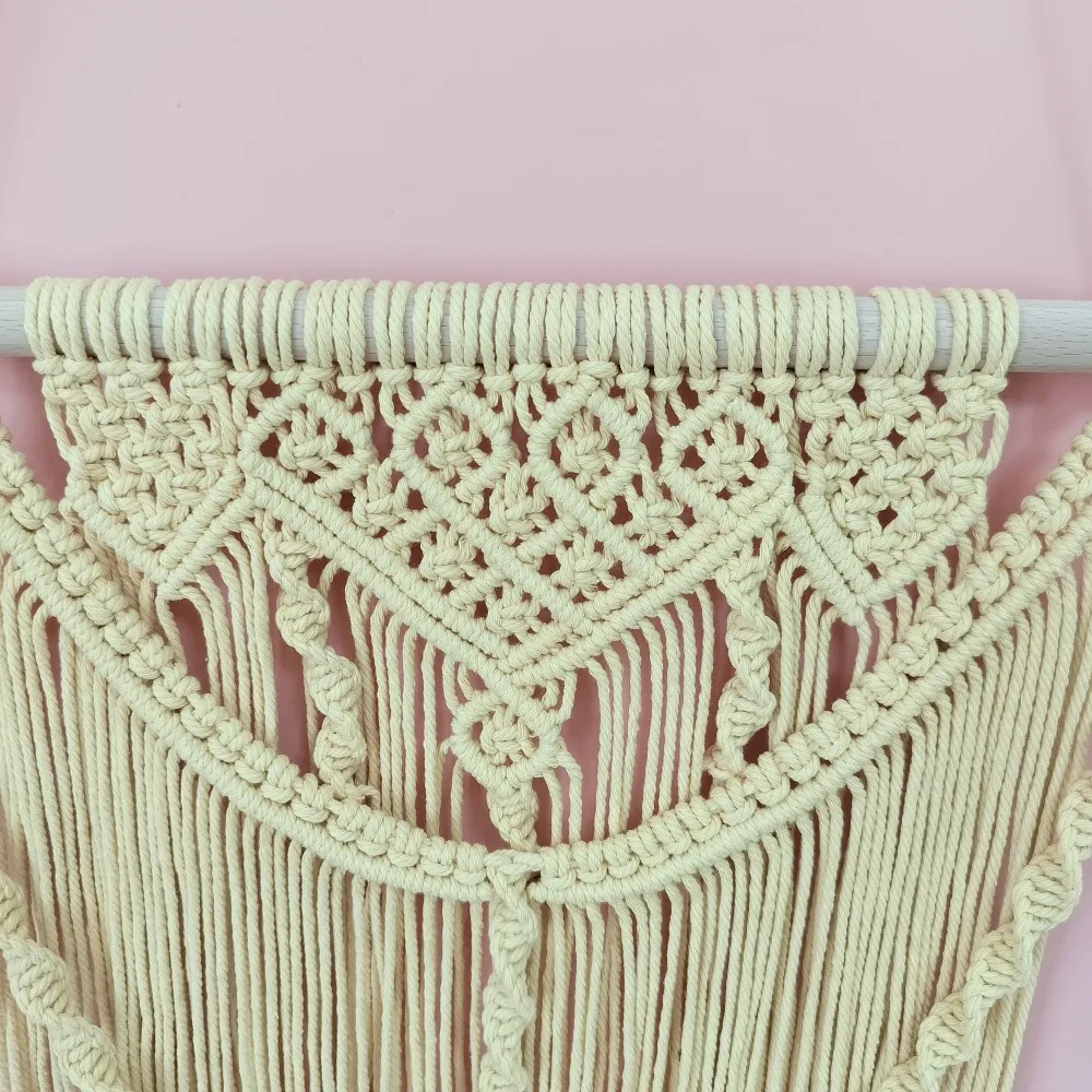 Handwoven Macrame Wall Tapestry - Rustic Wedding & Home Decor 8 Ae4f1d0aa38bd4ccd894d1d1ba52fc746U