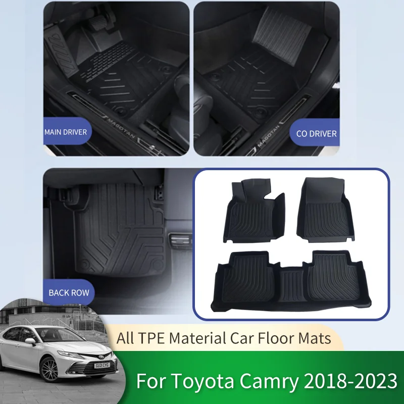 

Car Waterproof Non-slip Floor Mats Full Surround Protective Liner Foot Pad Carpet for Toyota Camry Daihatsu Altis XV70 2018~2023