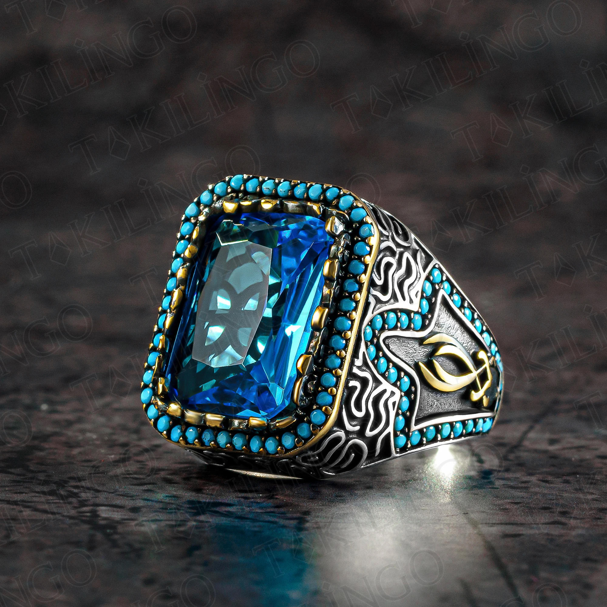 Stamped Solid 925 Sterling Silver Aquamarine Men's Ring With Turquoise Stone Sword Handmade Jewelry Turkish Gift For Husband
Stamped Solid 925 Sterling Silver Aquamarine Men's Ring With Turquoise Stone Sword Handmade Jewelry Turkish Gift For Husband