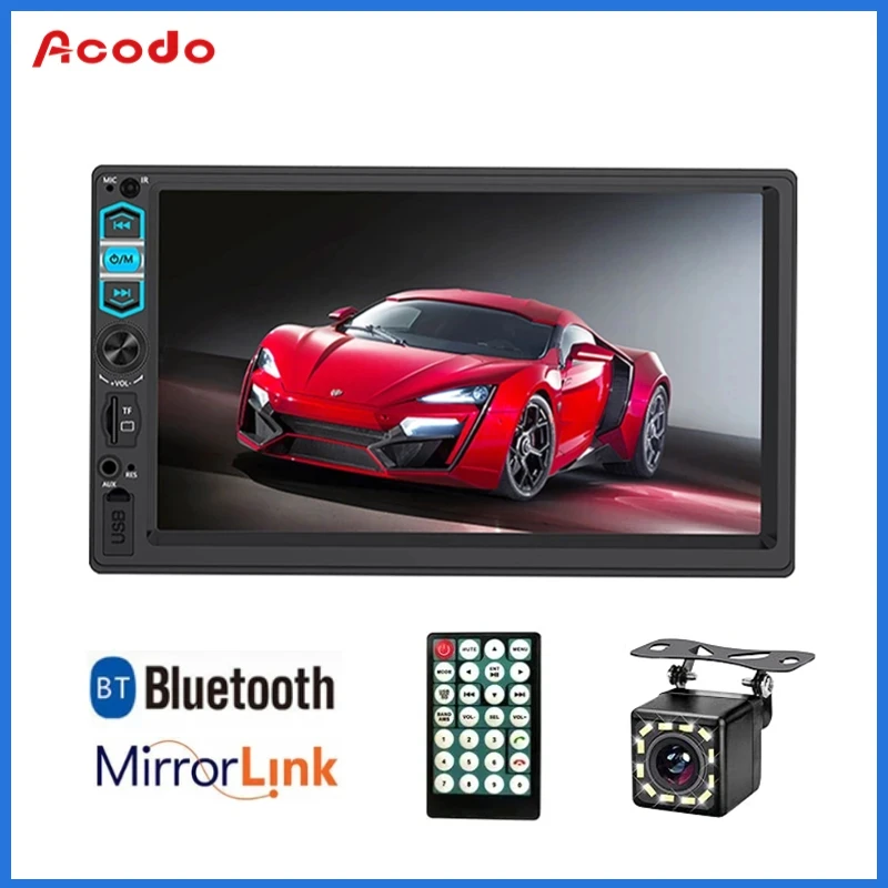 

ACODO 2 din Car Radio 7" HD Autoradio Multimedia Player 2DIN Touch Screen Auto audio Car Stereo MP5 Bluetooth USB TF FM Camera