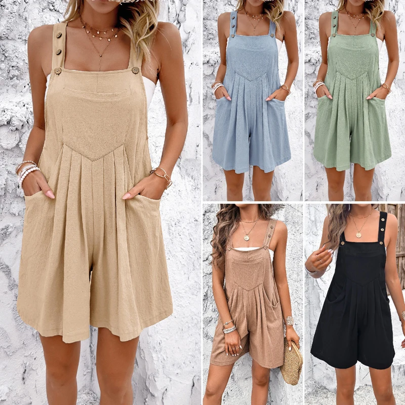 2024 Sleeveless Shoulder Strap Women Jumpsuit Leisure Solid Clothing Sexy Female Style U-neck Relaxing Vacation Comfortable Suit
2024 Sleeveless Shoulder Strap Women Jumpsuit Leisure Solid Clothing Sexy Female Style U-neck Relaxing Vacation Comfortable Suit
