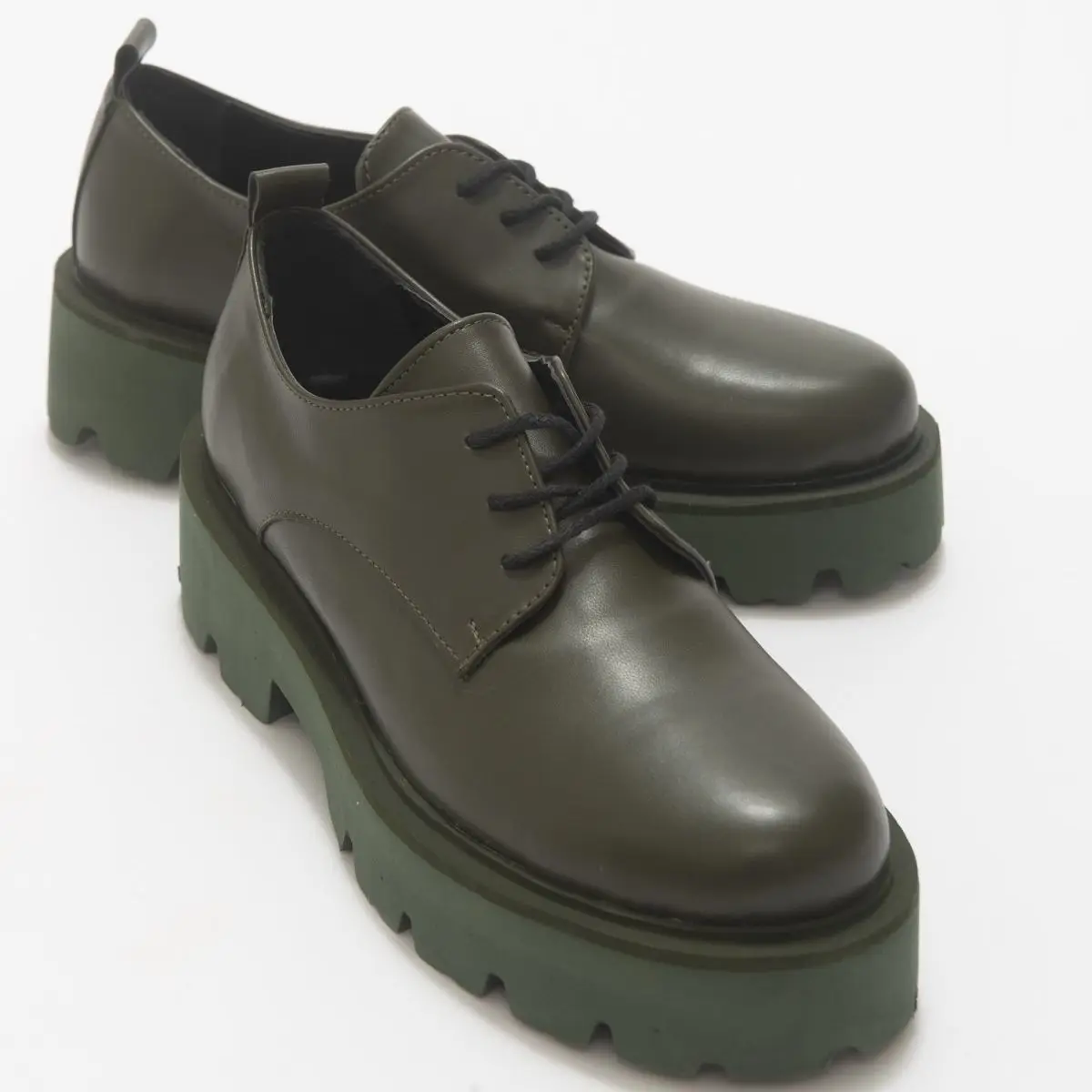 Absence Inner Outer Quality Faux Leather Lace-Up Flat Platform Lightweight Eva Sole Women's Shoes Poshnmore Khaki Black Matte Nu
Absence Inner Outer Quality Faux Leather Lace-Up Flat Platform Lightweight Eva Sole Women's Shoes Poshnmore Khaki Black Matte Nu