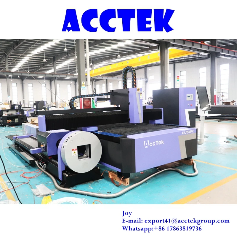 

1KW 2KW 3KW Metal Sheet Stainless Steel Tube Aluminum Copper CNC Cutting Machine Fiber Laser Cutter With Rotary Axis