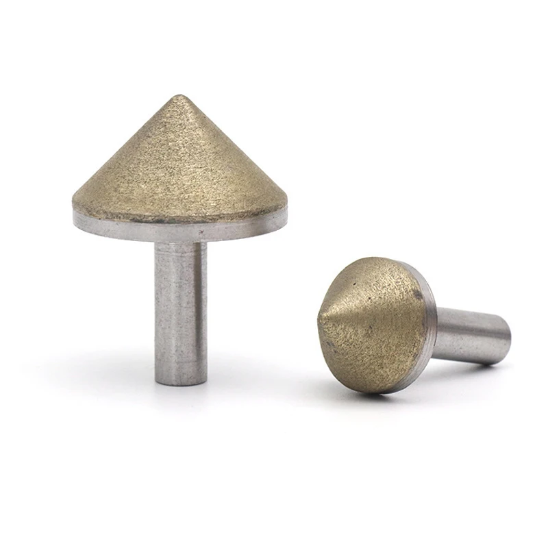 1Pcs 20 25 30 35 40 45 50mm Sintered Diamond Conical Grinding Head 10mm Shank 150# Stone Handle Head Tool For Glass Chamfering
1Pcs 20 25 30 35 40 45 50mm Sintered Diamond Conical Grinding Head 10mm Shank 150# Stone Handle Head Tool For Glass Chamfering