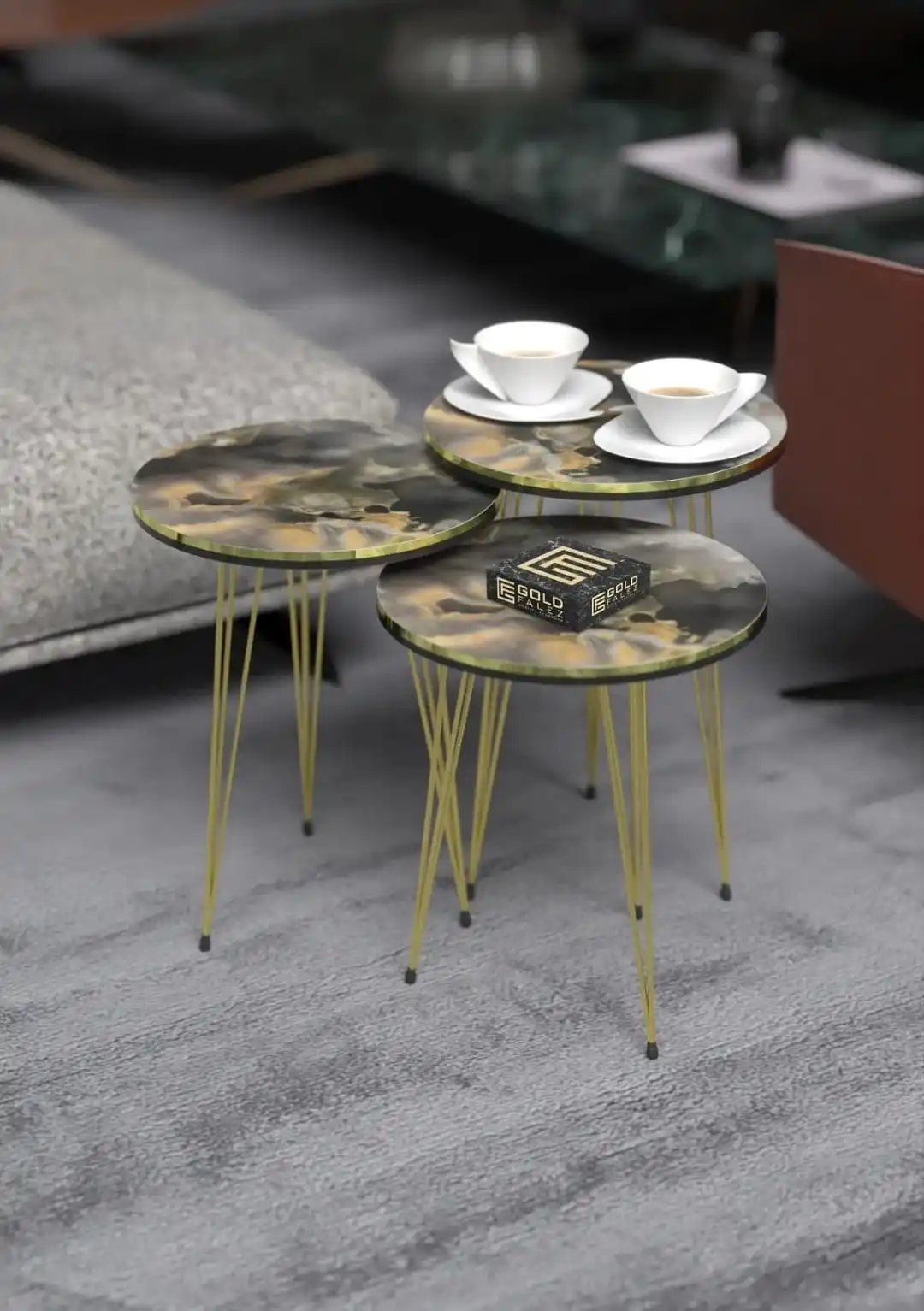 Modern Furniture Wooden Nesting Table 3 Pieces Side Table Tea Coffee Service Table Round Living Room Wire Leg De-Mounted
Modern Furniture Wooden Nesting Table 3 Pieces Side Table Tea Coffee Service Table Round Living Room Wire Leg De-Mounted
