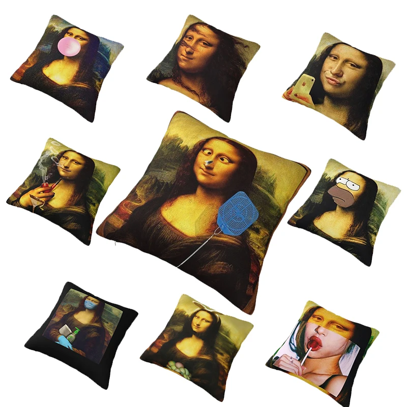 Funny Mona Lisa Wind In Hair pillowcase printed cushion cover sofa waist pillow pillow cover
Funny Mona Lisa Wind In Hair pillowcase printed cushion cover sofa waist pillow pillow cover