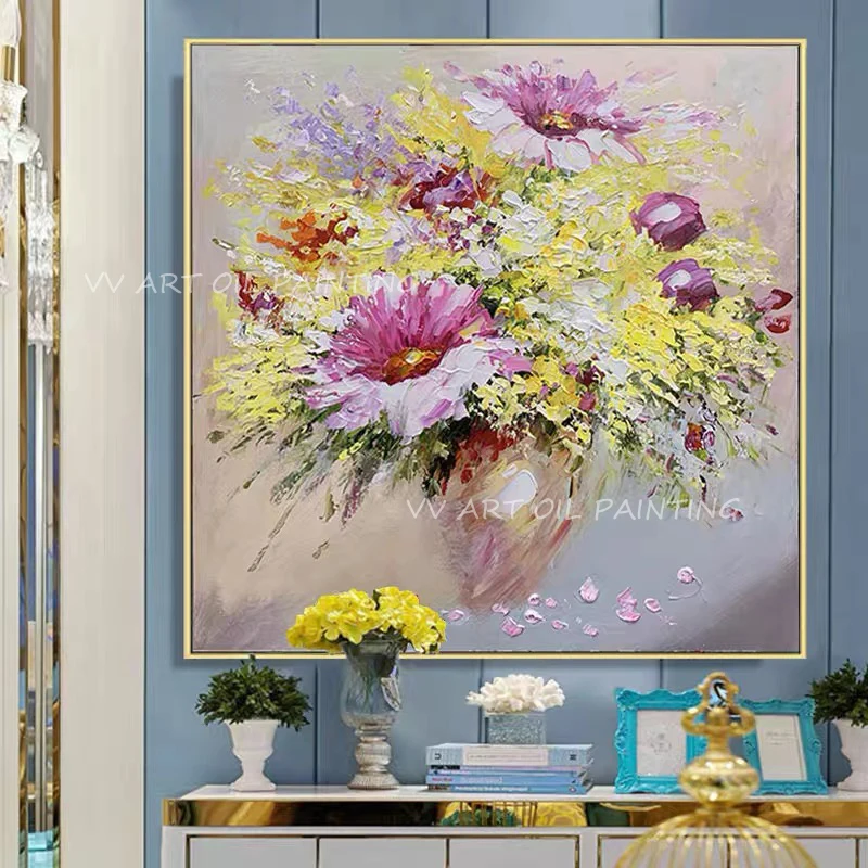 Abstract Canvas handpainted colorful flower thick landscape picsture artwork Oil painting Simple Design Wall Art
Abstract Canvas handpainted colorful flower thick landscape picsture artwork Oil painting Simple Design Wall Art