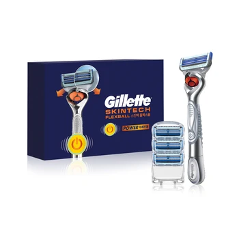 질레트 스킨텍 파워 면도기 핸들1 + 면도날 4입 상품 이미지