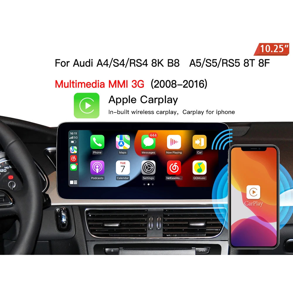 Android head unit car radio for Audi A4 B8 S4 A5 multimeida MMI 3G 2008-2016 stereo upgrade aftermarket navigation CarPlay auto
Android head unit car radio for Audi A4 B8 S4 A5 multimeida MMI 3G 2008-2016 stereo upgrade aftermarket navigation CarPlay auto