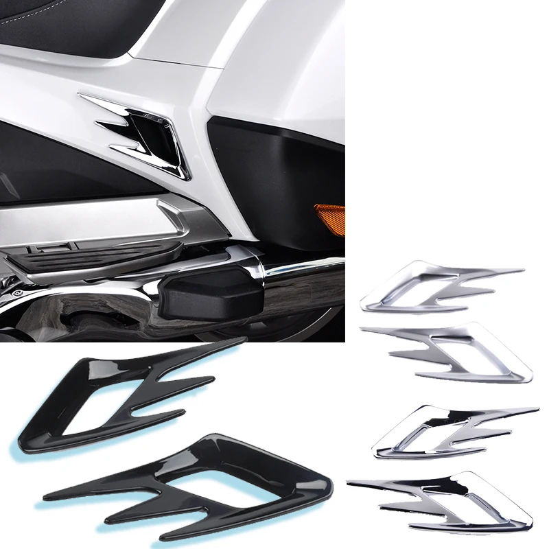 

PANICAL Mid Side Fairing Vent Guard Side Panel Vent Trim For Honda Gold Wing GL1800 F6B 2018-2023 Pearl Chrome Chrome Black