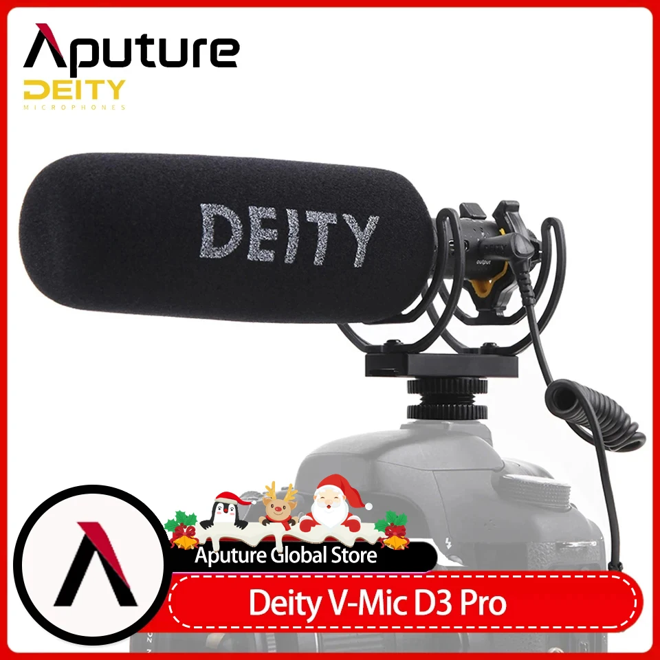 

Aputure Deity V-mic D3 Pro Microphone Supercardioid Condenser Rechargeable On-camera Mic for Video Shooting