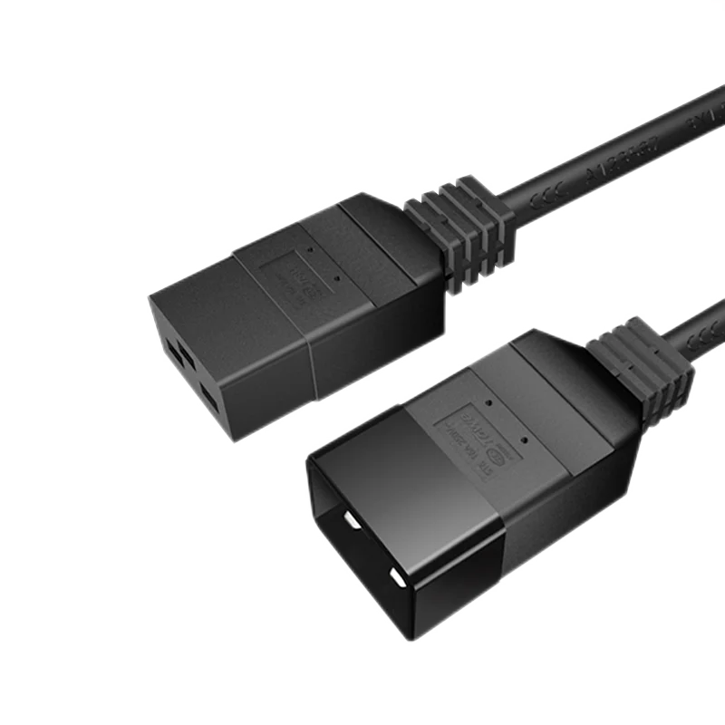 

1PC Towe Heavy Duty AC Power Cord ( IEC 320 C19 Socket to C20 Plug) 1.5 SQ.MM (16A 250V) for PDU/UPS Black