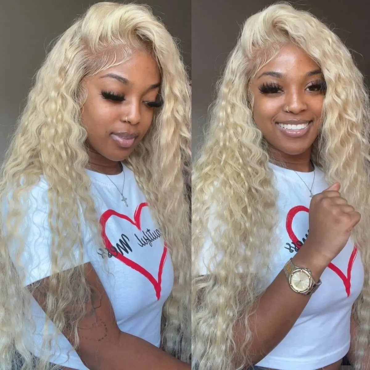 613 Blonde Glueless Wig Curly Bob Brazilian Human Hair Lace Front Wig 13X4 HD Lace Frontal Deep Wave Wigs For Women Pre Plucked
613 Blonde Glueless Wig Curly Bob Brazilian Human Hair Lace Front Wig 13X4 HD Lace Frontal Deep Wave Wigs For Women Pre Plucked